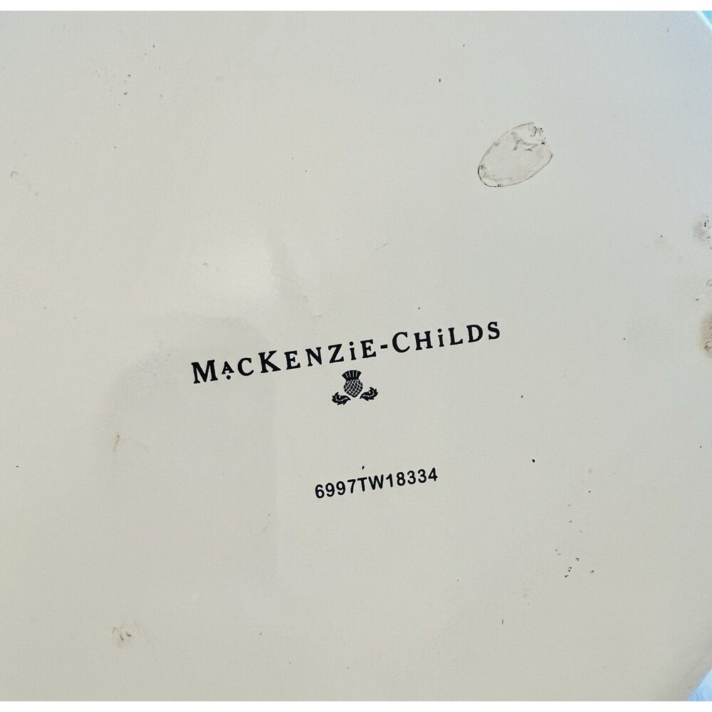 Mackenzie Childs Enamel White Flower Market 2 Quart Tea Pot Kettle - Picture 6 of 6